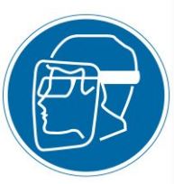 Wear Face Shield & Eye Protection